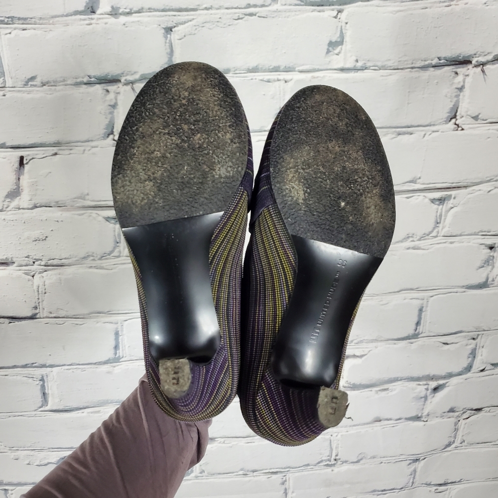 United Nude Fold Purple Stripe Ankle Booties - Picture 7 of 8